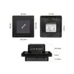 Afmetingen Helios-660 wifi thermostaat voor elektrische vloerverwarming