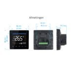 Afmetingen Helios-630 wifi thermostaat