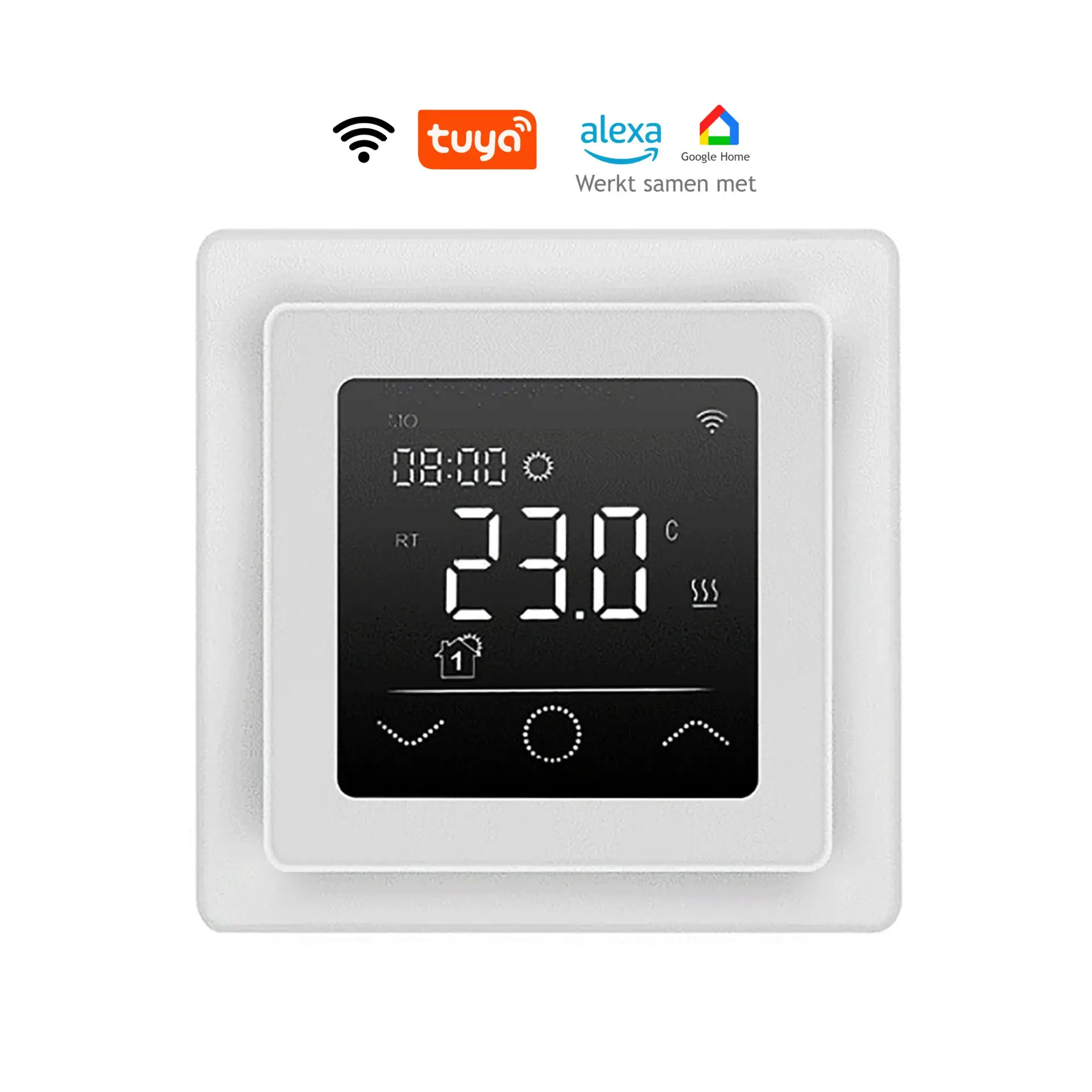 Helios-650-wifi-APP Helios-650 wifi thermostaat voor Google-Home en Alexa geschikt als vervanging thermostaat.