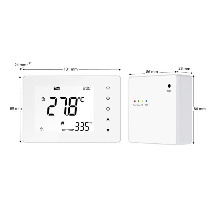 Afmetingen Easycomfort 718-728 thermostaat