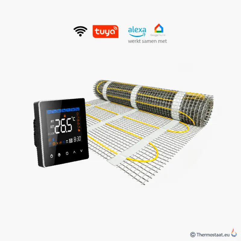 Elektrische vloerverwarming met wifi thermostaat